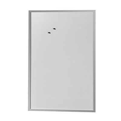 Herlitz 10524635 whiteboard en magneetbord schrijfbord 60 x 80cm wit met houten frame zilver met houten frame