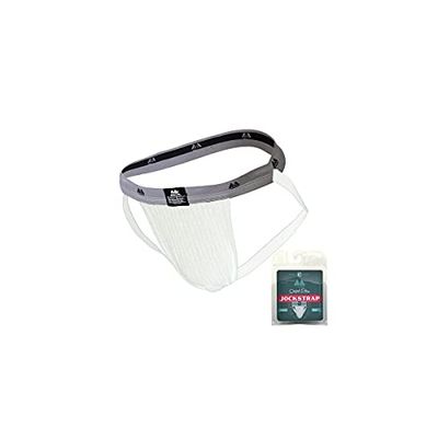 MM Supporter Jockstrap Homme, Blanc/Gris, L