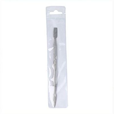 Zainesh Empujador Cutículas Doble Plata, Plateado, Único, Estándar