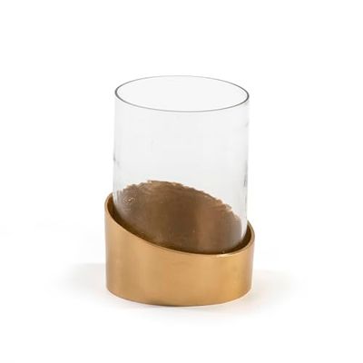 APLIQUE 26X12X33 METAL DORADO/MARMOL ARTIFICIAL NEGRO