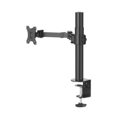 Hama | Soporte para Monitor de 13" a 35" con 1 Brazo (VESA 75x75-100x100, Inclinación +35°/-35°, Giro 180°, hasta 15kg, Ajustable en Altura), Color Negro