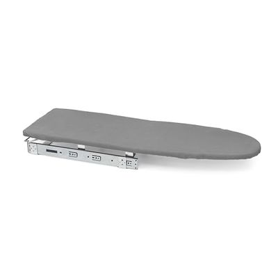 Emuca - Folding Ironing Board for Furniture, Cushioned System, 890x300mm (35x11,8 inch), Grey, Steel and Wood
