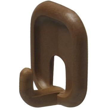 Amig – Lot de 20 Crochets Adhésifs Polyvalents – Faciles à utiliser, Sans Perçage – N’abîment pas le mur – Pour surfaces lisses – Plastique résistant – Marron – 45 x 37 x 21 MM