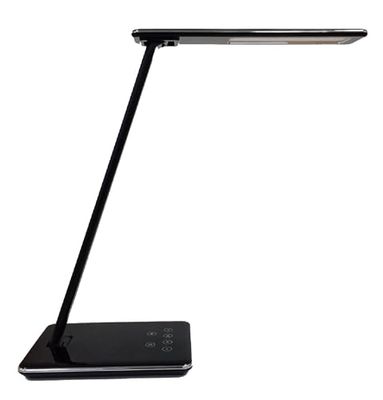 Unilux Lampe de Bureau LED Linka, Dimmable 3 Modes de Couleur 4 Niveaux de Luminosité, Socle de Charge Induction Sans Fil, avec Port de Charge USB, Petite Lampe aux Multiples Fonctionnalités