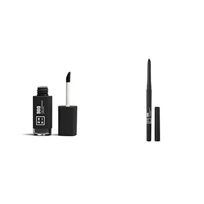 3INA MAKEUP - Vegan - The Longwear Lipstick 900 + The Automatic Lip Pencil 900 - Rouge à lèvres d'une durée de 12H - Crayon Lèvres Automatique - Makeup Set