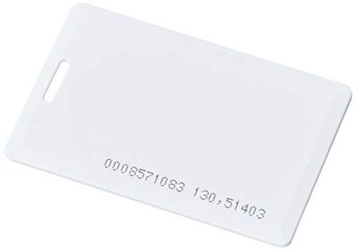 Jandei - Tarjeta de Identificación por Proximidad 125 Khz EM4002 para Control de Accesos, Color Blanco, Alcance 10 cm Resistencia…