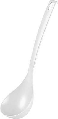 Fackelmann 24291 Blanca - Cucharón de cocina de plástico para ollas y sartenes con revestimiento (color: blanco), cantidad: 1 unidad