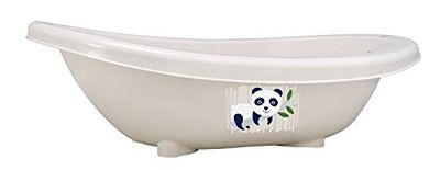 Rotho Babydesign Ekologiczna wanna Panda, w 100% biodegradowalna, 80 x 47 x 25 cm, Organic White