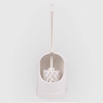 La Briantina Open, Ensemble Brosse et Porte-Brosse de Salle de Bain, Complet WC en Plastique, hygiénique et léger