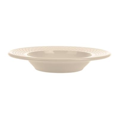 Assiette creuse Faïence Gamme GRAIN DE RIZ Ø 22.5 cm Coloris Taupe Décor Grain de riz