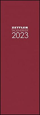 808-0011 - Agenda de oficina 2023, 10,4 x 29,6 cm, 1 día en 1 página, cubierta con estructura de lino, con perforación en las esquinas y marcapáginas