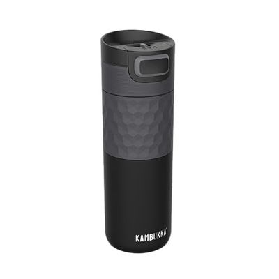 Kambukka termo ETNA GRIP Black Steel, acero inoxidable 500 ml