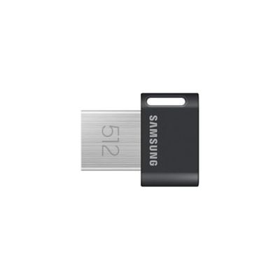 Samsung FIT Plus Type A USB-stick, 512 GB, 400 MB/s lezen, compacte USB 3.2-stick met sleutelhanger, grijs