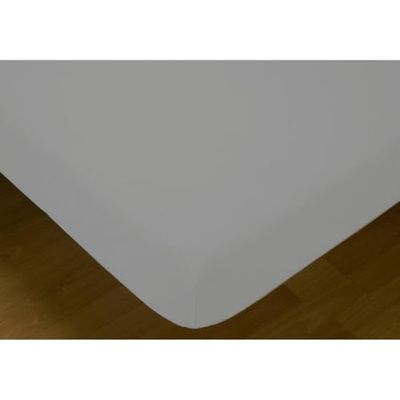 Hosteline Hoeslaken, Monaco, effen, parelgrijs, voor bedden van 200 cm breed