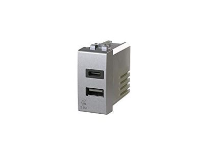 USB3.0 zasilacz do Bticino LivingLight Tech 3 ampery 2 wyjścia na pojedynczy moduł typ A i typ C