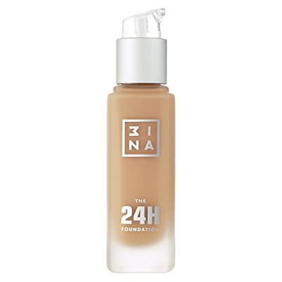 3INA MAKEUP - The 24h Foundation 645 - Base de Maquillaje Bronceado medio con Subotono Amarillo - Base Maquillaje de Cobertura Total con 24H de Duración y Resistente al Agua - Vegan - Cruelty Free