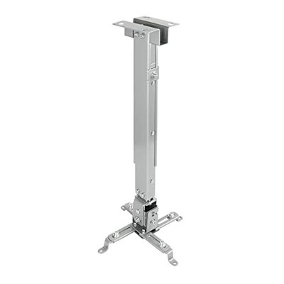 Glowster Supporto per proiettore inclinabile a soffitto, montaggio facile, montaggio sicuro, ideale per Home Cinema e presentazioni professionali.