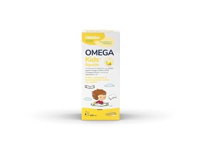 OmegaKids Líquido | 100ml | Complemento Alimenticio con Omega 3 y Vitaminas para Niños, Ayuda al aporte adecuado de EPA y DHA