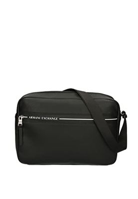 Armani Exchange John, Line Detail, Messanger Bag Messenger Zip Top voor heren, zwart, One size