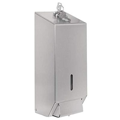 Jantex - Distributeur professionnel de savon et de désinfectant pour les mains en acier inoxydable Jantex 1 litre - Fixation murale, facile à remplir et verrouillable GJ034
