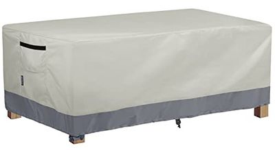 STEECA Patio Salontafelhoes, waterdicht, rechthoekig, kleine bijzettafelhoes voor tuinmeubilair, 42 l x 24 B x 18 H inch