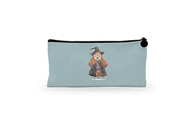 Bonamaison Digitaal bedrukt canvas etui met ritssluiting, etui met ritssluiting, pennenzak voor school, canvas voor kinderen, jongens, meisjes, 100% katoen, uniseks, 1 stuk, 21 x 12 cm