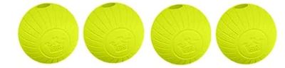 Chew King, Hond 3 Inch Supreme Rubber Ballen (4-Pack) voor grote rassen