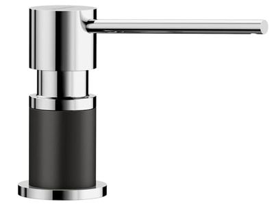 BLANCO 526177 Dispenser per detersivo, Silgranit Nero/Cromato, 314 mm
