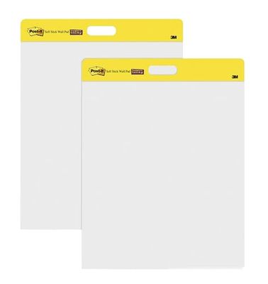 Post-it Super Sticky Self Stick Wall Pad Meeting Chart 566 White 58.4 cm x 50.8 cm 20 Sheets/Pad 2 Pads/Pack 100% PEFC SGSCH-PEFC-COC-110078