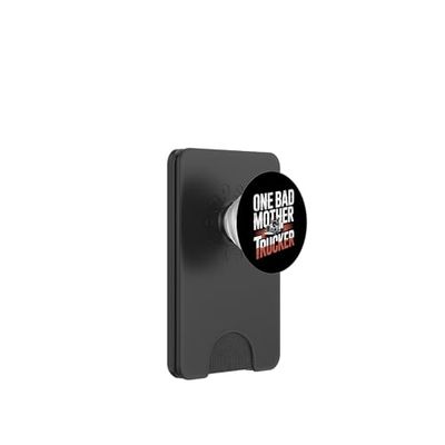 Funny Trucker One Bad Mother Trucker - Juego de palabras sarcástico PopSockets PopWallet para MagSafe