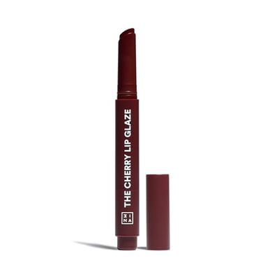 3INA MAKEUP - The Cherry Lip Glaze - Pomadka z Efektem Lateksu Dark Cherry - Pomadka z Olejem z Pestek Malin i Witaminą E - Kremowa Formuła o Wysokiej Pigmentacji - Vegan - Cruelty Free