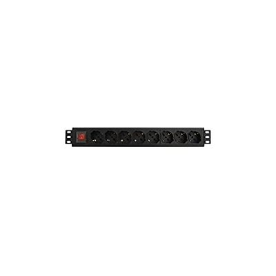 WP Rack 19 polegadas com 8 entradas universais ITA 10/16 A e tomadas Schuko, cabo de 2 m, tomada italiana de 16 A, 250 V/3500 W