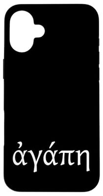Greek Word Agape Love Original Letters, Christian Men, Women Case for iPhone 16 Plus