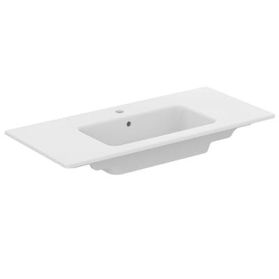 Ideal Standard Eurovit+ - Lavabo da bagno da 100 cm, 1 foro per rubinetto, T531701, bianco