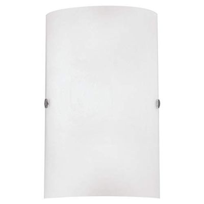 Eglo Aplique de parede Troy 3, candeeiro de mesa de 1 lâmpada, material aço, cor níquel mate, vidro branco acetinado, casquilho E14