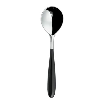 Rockingham Forge Yin and Yang Lot de 2 cuillères à soupe de luxe en acier inoxydable 18/10 – poignées en noir, plastique PBT