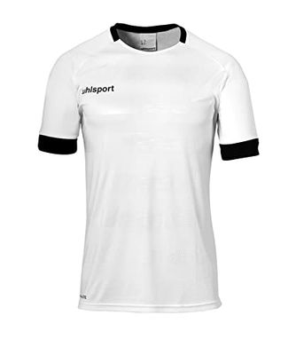 uhlsport Division II Shirt Shortsleeved, Uomo, Bianco/Nero, XXL