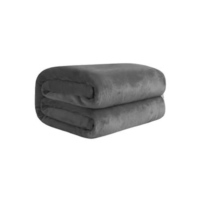 Komfortec Extra Warm Cuddly Blanket, Fluffy, Blanket, Fleece Blanket, Oeko-Tex Certified, Super Soft, 150 x 200 cm, 450 g/m², Grey