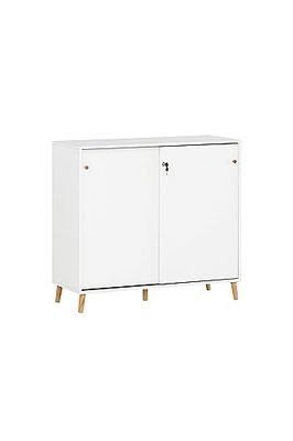 Schildmeyer Rena 500 701787 Armoire à Portes coulissantes Blanc 100 x 41 x 92,6 cm