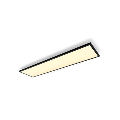 Philips Hue White Ambiance Aurelle, Plafoniera Smart Rettangolare, Luce Bianca da Calda a Fredda, Dimmerabile, 39W, Nero