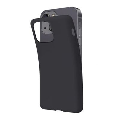 SBS Cover per iPhone 13 Mini Nero Panther Pantone Black C, Custodia Morbida e Flessibile Antigraffio, Cover Sottile e Comoda da Tenere in Tasca, Custodia Compatibile con Ricarica Wireless
