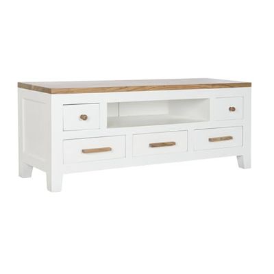 Mueble TV MANGO ACACIA 125X40X50 30,00 Blanco