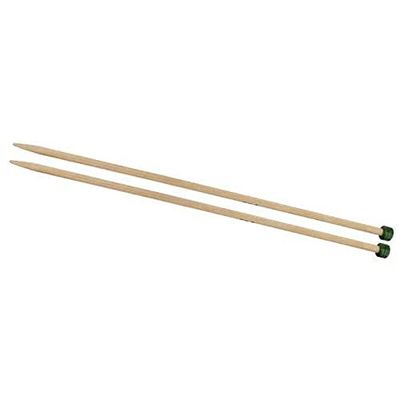 KnitPro Agujas de bambú de una sola punta de 33 cm, 9 mm, 3 unidades