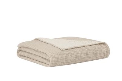 Hibboux 90 x 110 cm - Couverture en Mousseline Standard - Beige