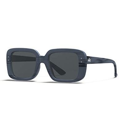 Hanukeii® Gepolariseerde zonnebril voor dames en heren, ideaal voor dagelijks gebruik, ultralichte zonnebril voor dames en heren met UV400-bescherming met X-Polar-technologie (Bali-model), Argent Et