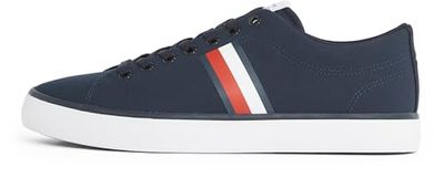 Tommy Hilfiger Baskets Vulcanisées Homme Core Stripes Mesh Basses, Bleu (Desert Sky), 42