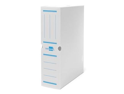 White liderpapel Definitive Plastic File Box Size 387 x 275 x 105 mm