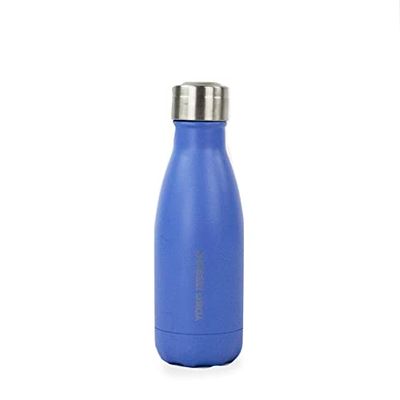 YOKO DESIGN 1336 - Botella isotérmica (Doble Pared, Acero Inoxidable, 19,8 x 6 x 6 cm), Acero Inoxidable, Azul, 19,8x6x6 cm