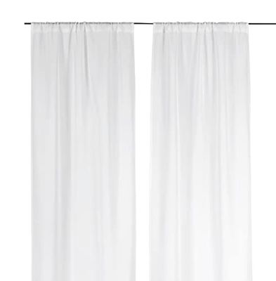 Linder Janelas unissexo de poliéster, branco, poliéster, cru, 45 x 180 x 40 cm