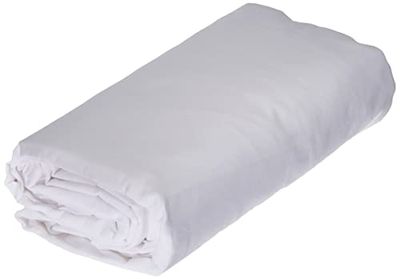 Nuit Des Vosges 2094435 Lençol de baixo em algodão liso, branco, 160 x 200 cm